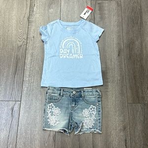 Epic Threads size 3t short sleeve T-shirt and Epic Threads Denim shorts size 3T